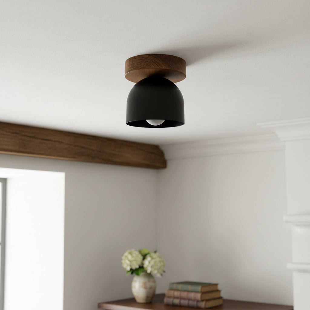 Chroma Ceiling Light Wood Metal Fixture