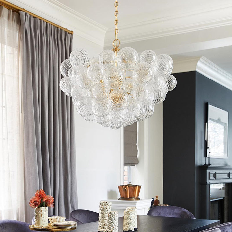 Valentina Luxury Modern LED Bubble Chandelier Glass Living Room - Letslighting