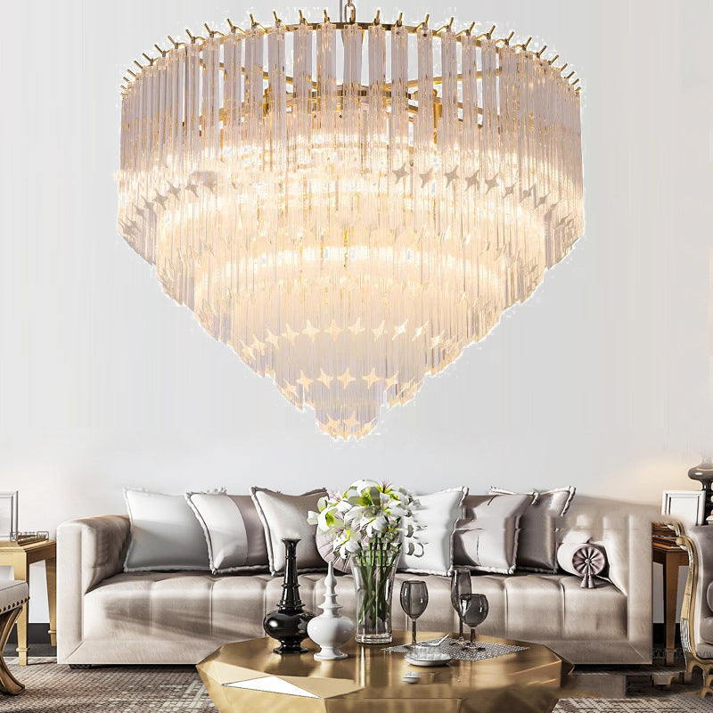 Beautiful Led Lamp Modern Luxury Art LED Pendant Light Clear Glass Living Room ...
