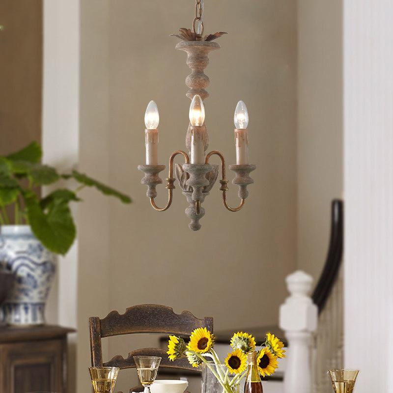 Silva Rustic French Wood Chandelier Living Room Dining Room - Letslighting