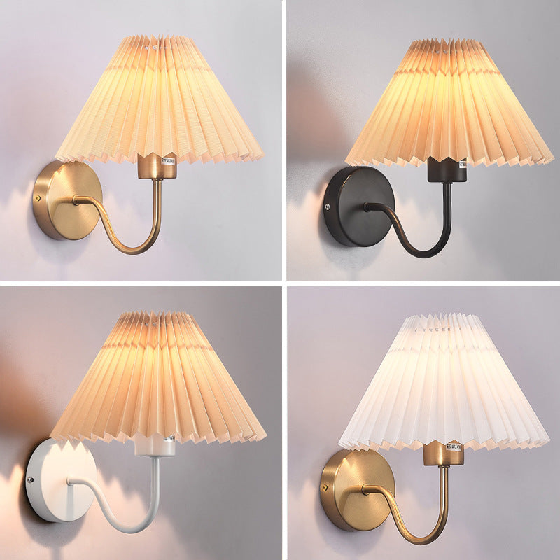 Kristy Nordic Vintage Indoor Wall Lamp Brass Bedroom - Letslighting