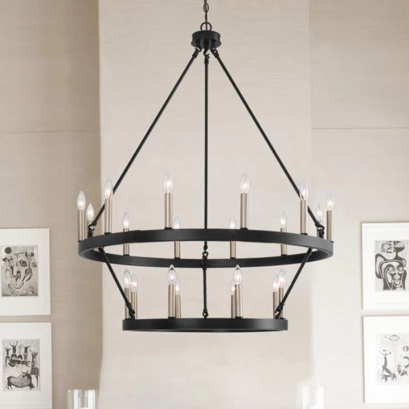 Silva Modern Industrial LED Chandelier Metal Living Room - Letslighting