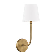 Jada Aged Brass Fabric Shade Wall Sconce