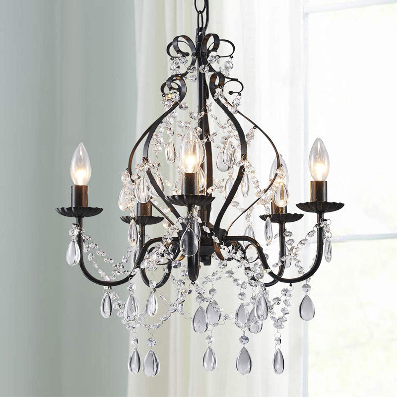 Silva American Crystal Metal Chandelier Restaurant Living Room - Letslighting