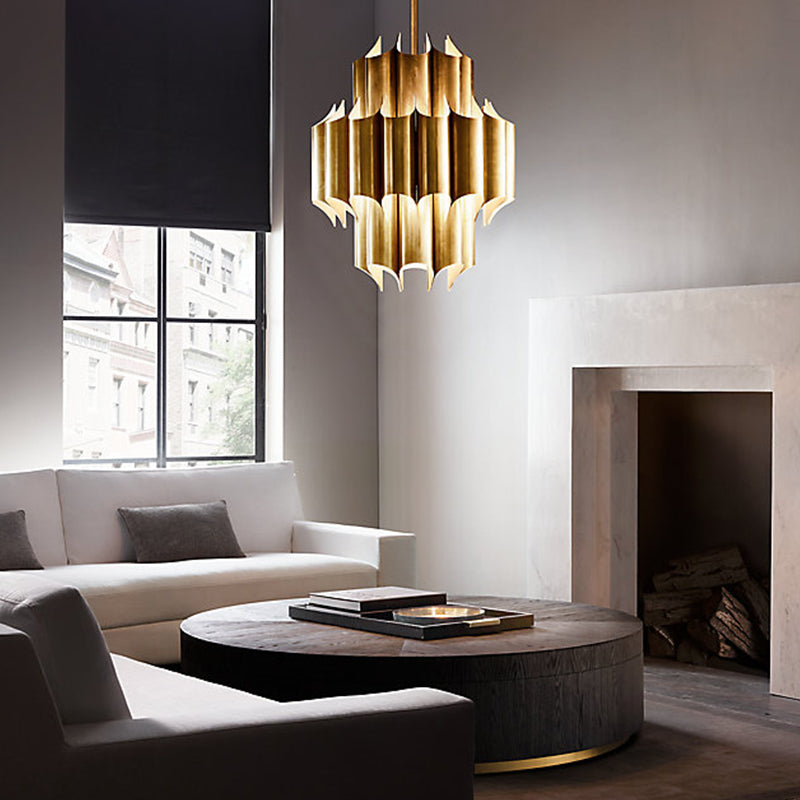 Arisha Simple Retro Creative Chandelier Brass Metal Bedroom - Letslighting