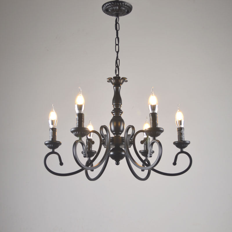 Silva Creative Retro Candle Chandelier Metal Bedroom - Letslighting
