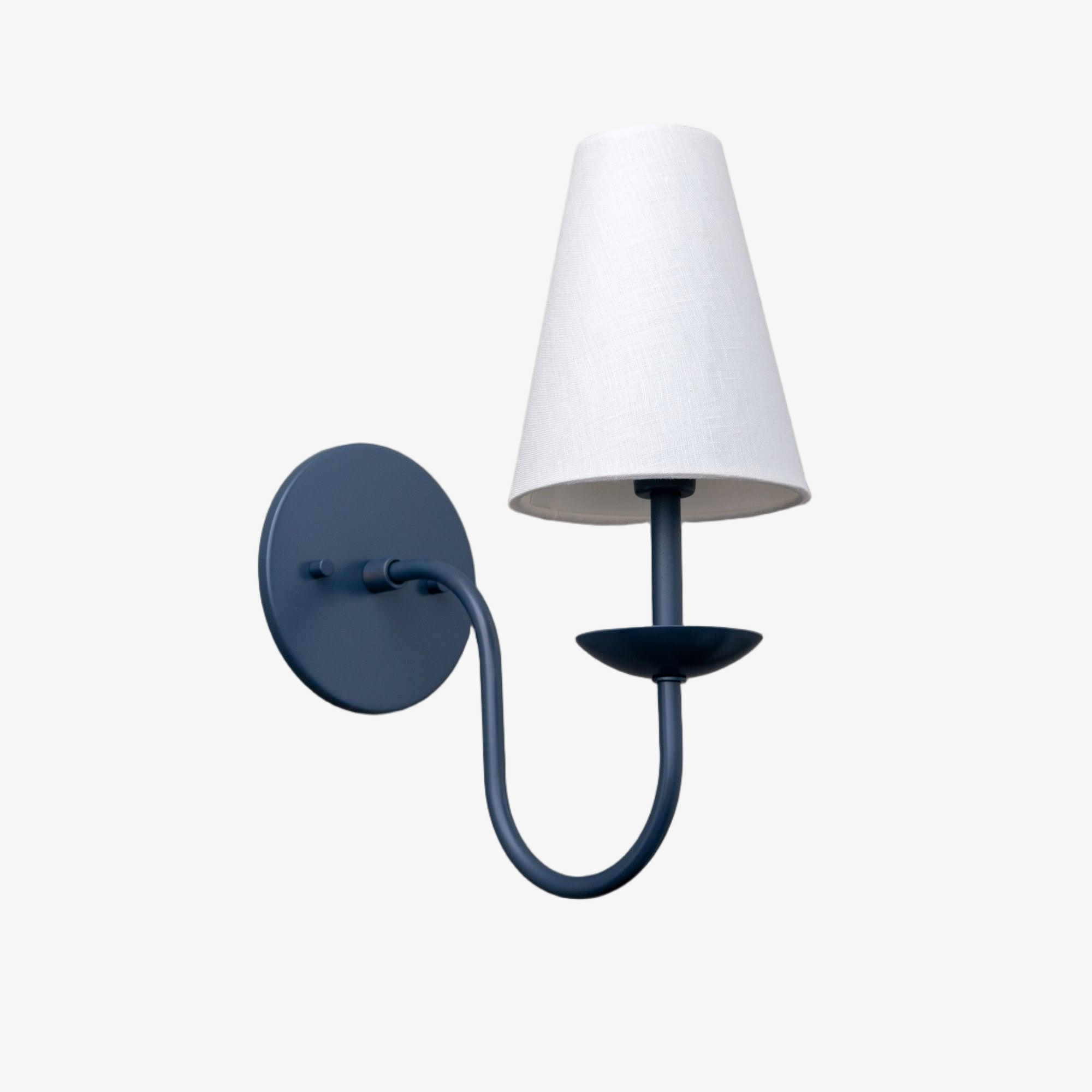Disc Classic Wall Sconce White Linen Hallways