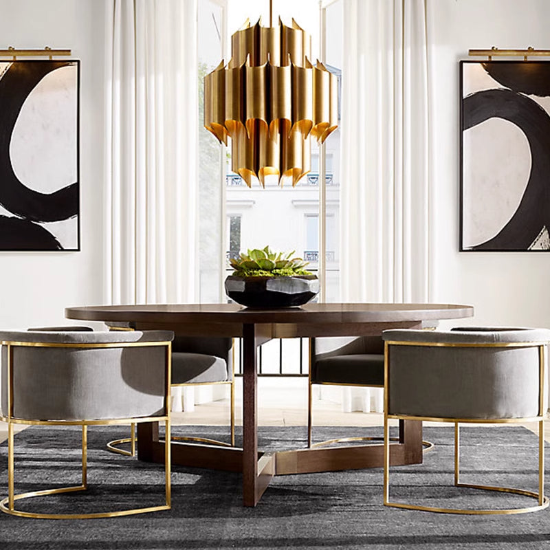 Arisha Simple Retro Creative Chandelier Brass Metal Bedroom - Letslighting