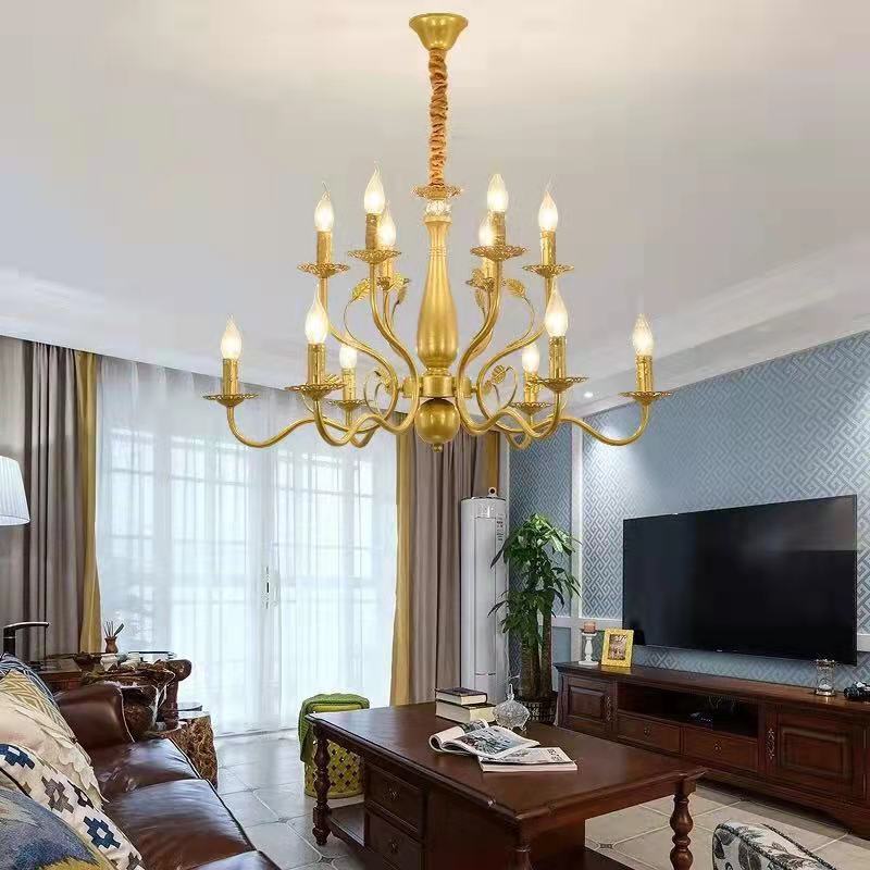 Silva Rustic Metal Glass Chandelier Living Room Bedroom - Letslighting