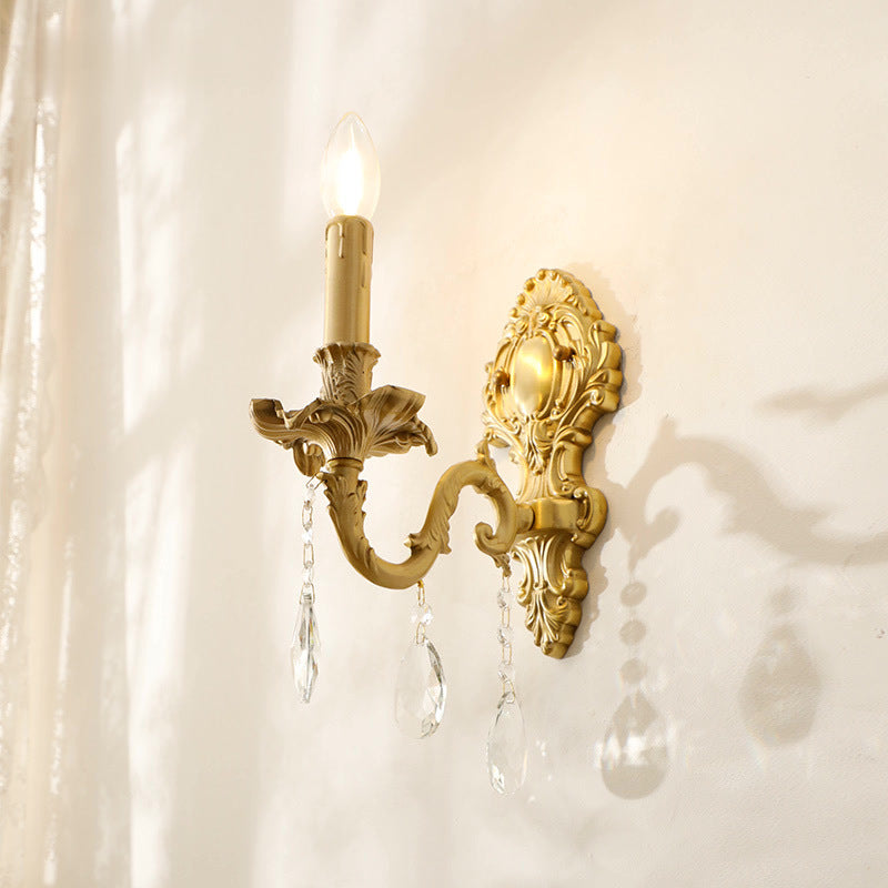 Silva Vintage Luxury LED Wall Light Metal Crystal Living Room Hallway - Letslighting