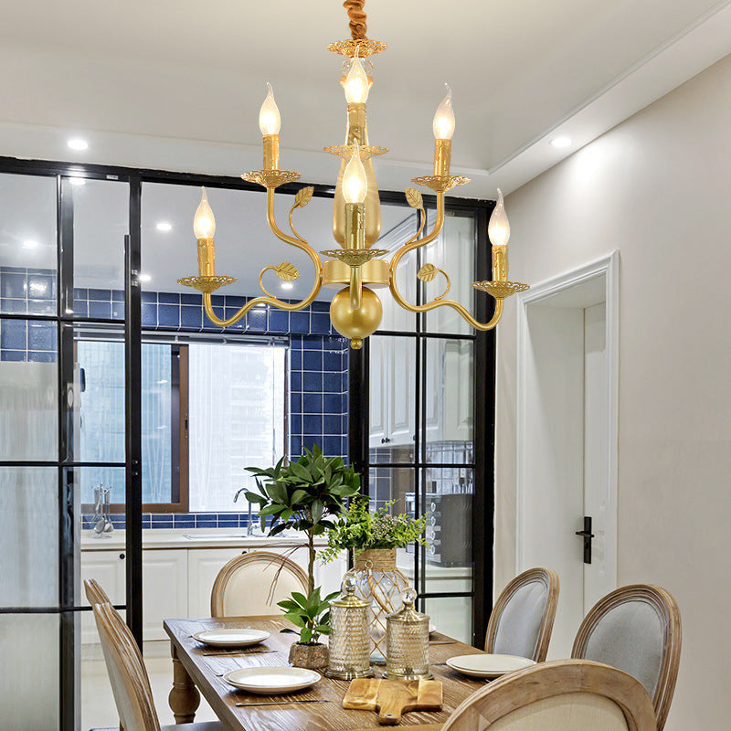 Silva Rustic Metal Glass Chandelier Living Room Bedroom - Letslighting