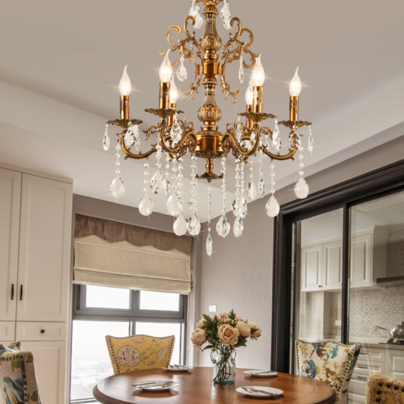 Silva Modern Design European LED Chandelier Crystal Luxury Golden Bronze Living/Dining/Bedroom - Letslighting