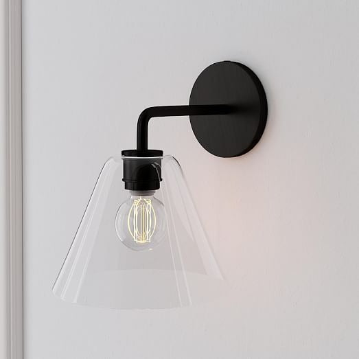 Cone Wall Sconce Milk Glass Living Room