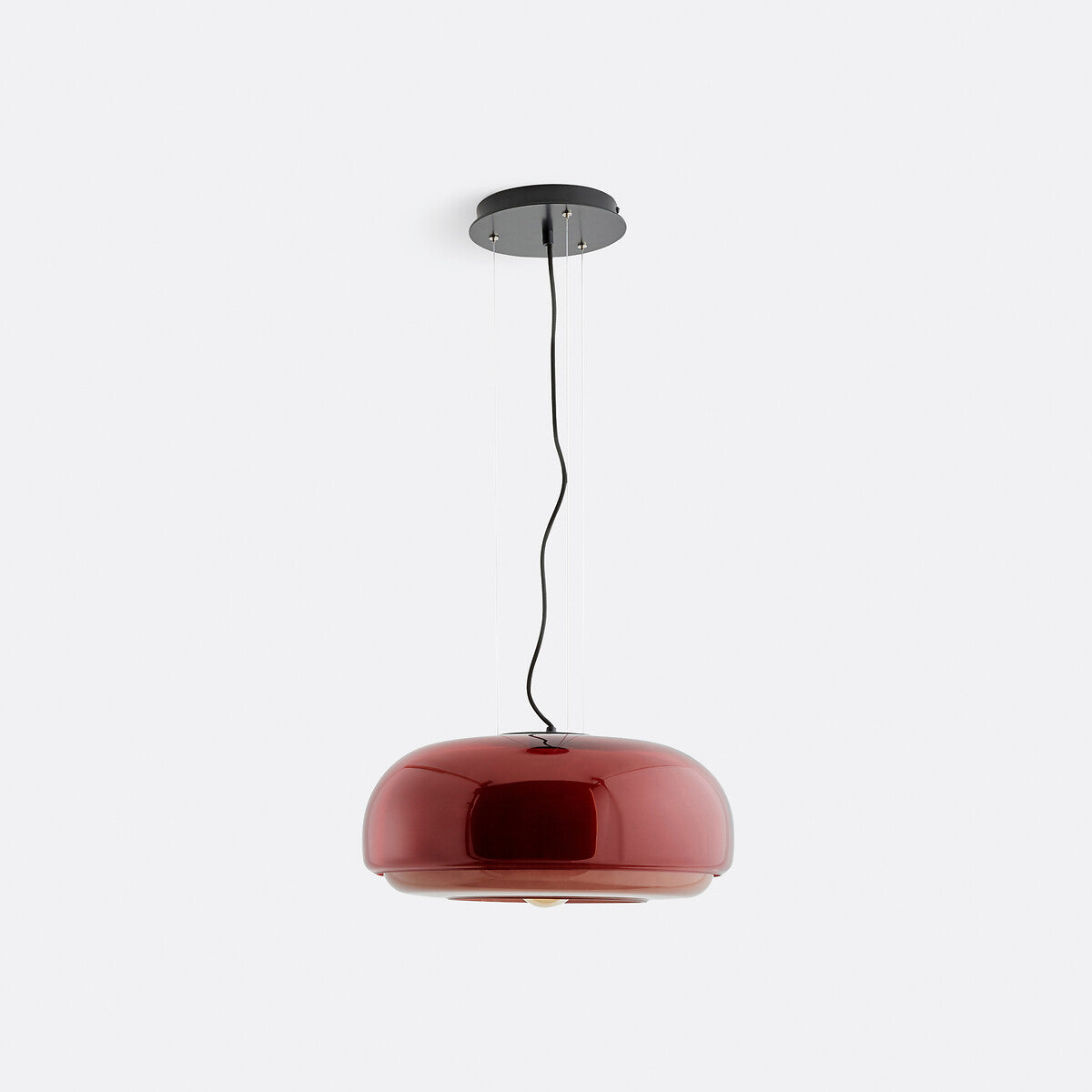 Orbit Modern Mushroom Pendant Light Colored Glass