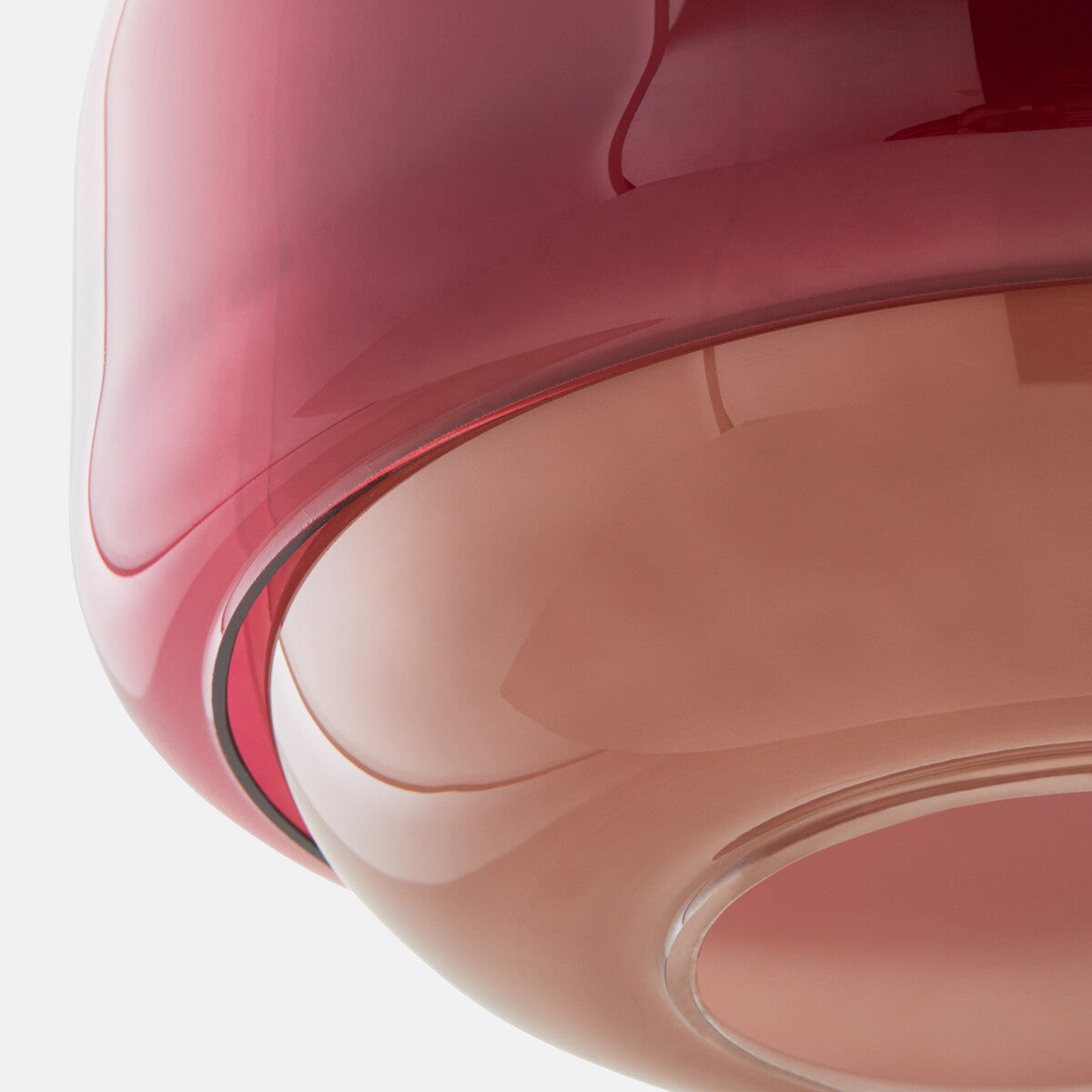 Orbit Modern Mushroom Pendant Light Colored Glass