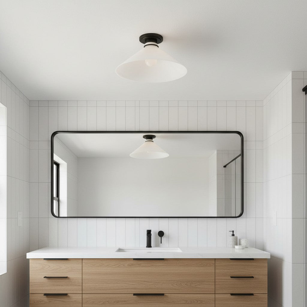 Grange Ceiling Light Metal&Glass