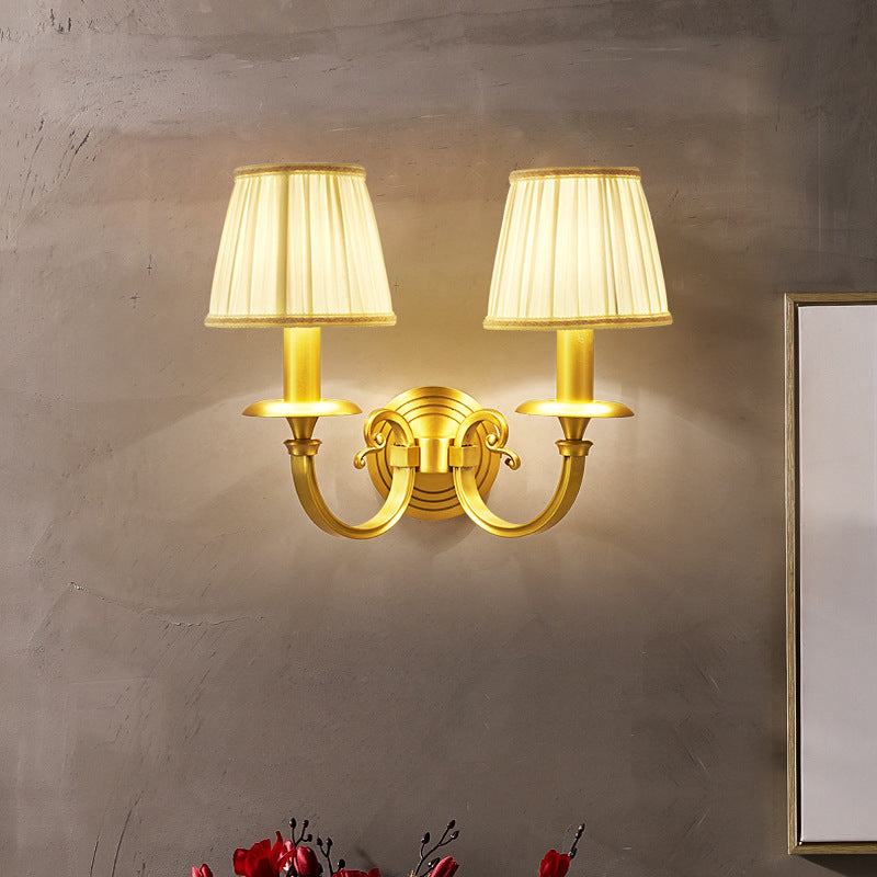 Silva Decorative Indoor Wall Lamp Metal Fabric Living Room Bedroom - Letslighting