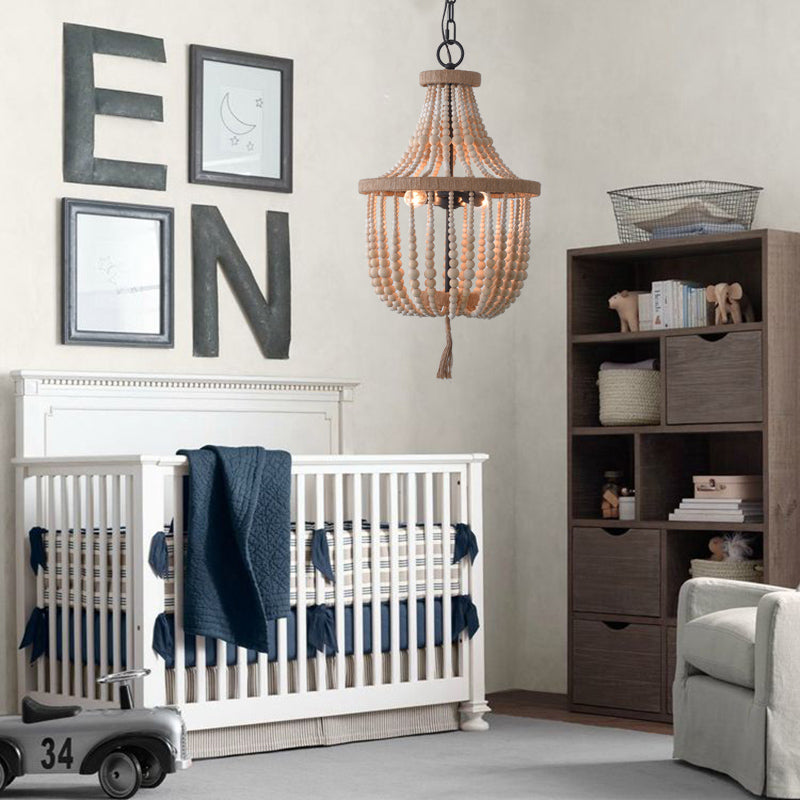 Silva Design LED Pendant Light Wood Metal Wood Bed Living Childrensroom - Letslighting