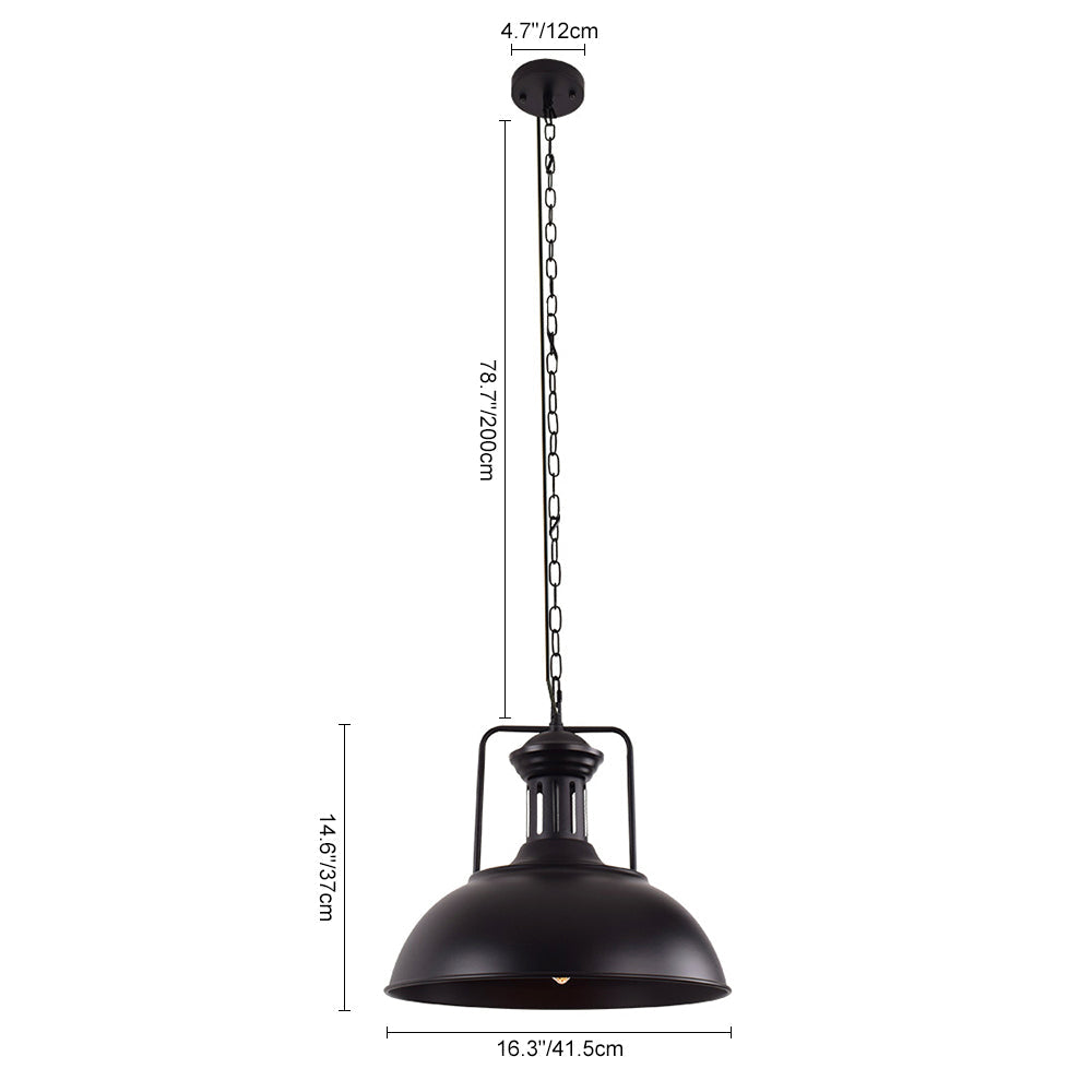 Ulven Industrial Metal Dome Pendant Light
