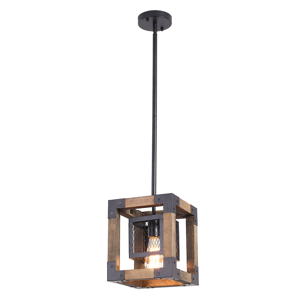 Nordlys Modern Square Wood Pendant Light