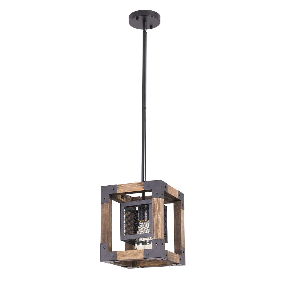 Nordlys Modern Square Wood Pendant Light