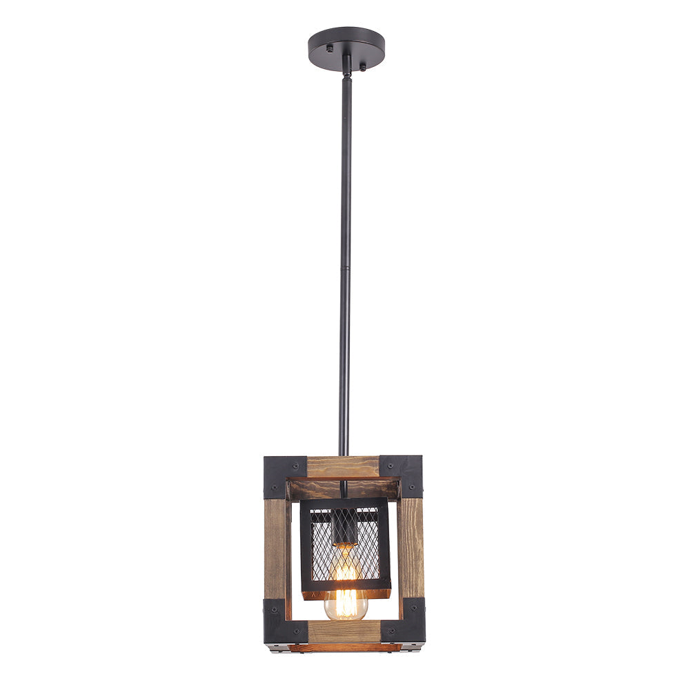 Nordlys Modern Square Wood Pendant Light
