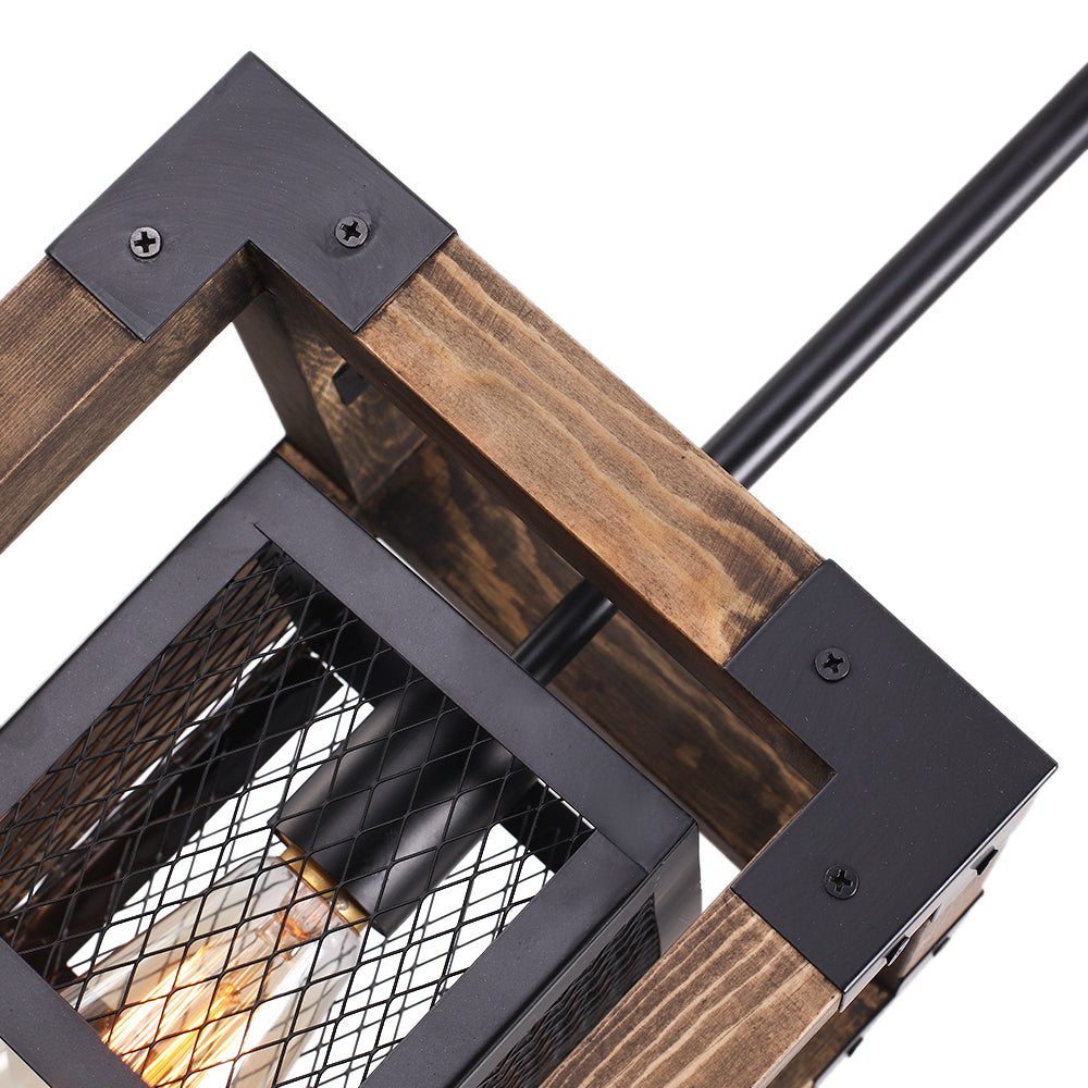 Nordlys Modern Square Wood Pendant Light