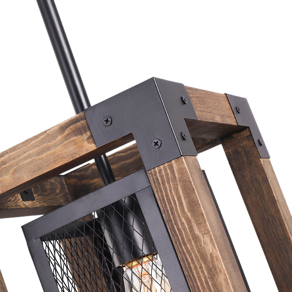 Nordlys Modern Square Wood Pendant Light