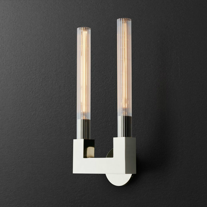 Arisha Nordic Metal Glass Indoor Wall Lamp Restaurant Bedroom - Letslighting