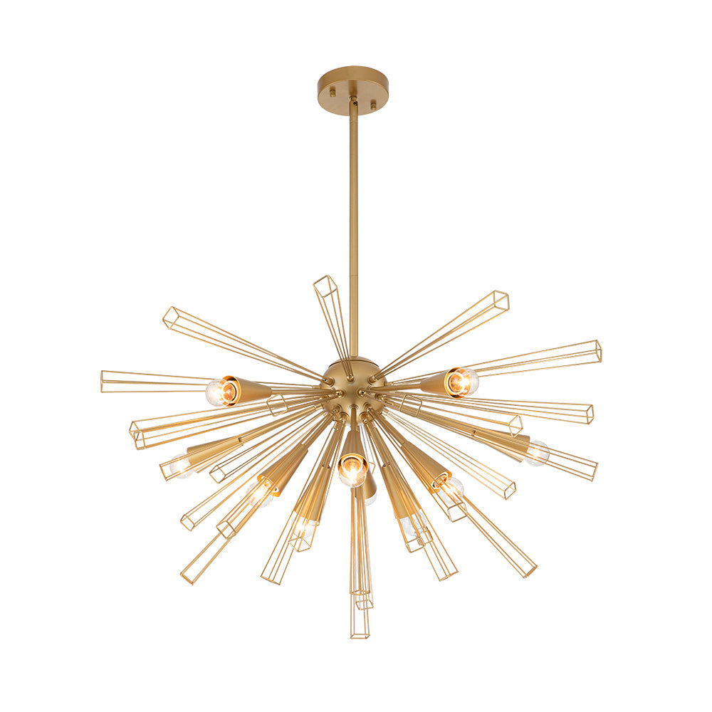 Waegnuli Geometric Sputnik Sunburst Metal Chandelier