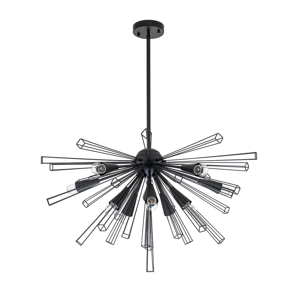 Waegnuli Geometric Sputnik Sunburst Metal Chandelier