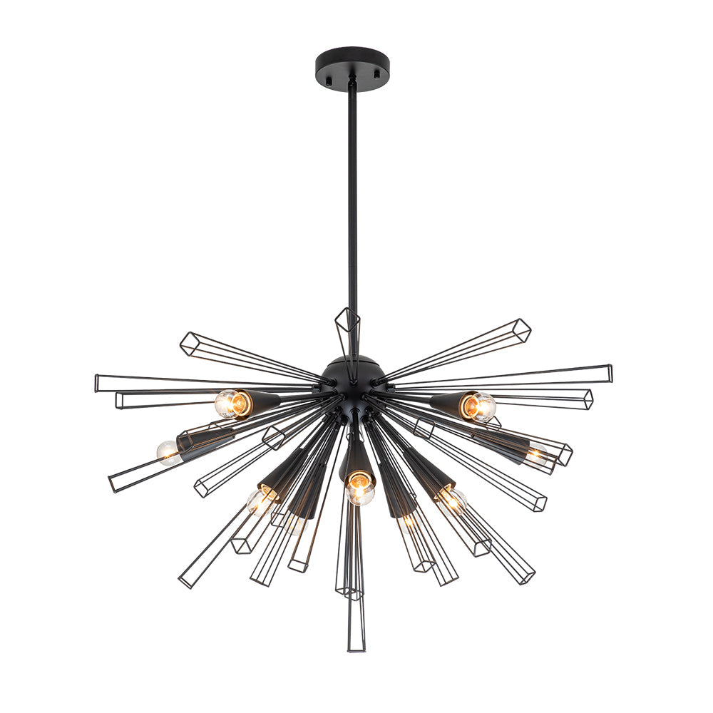 Waegnuli Geometric Sputnik Sunburst Metal Chandelier