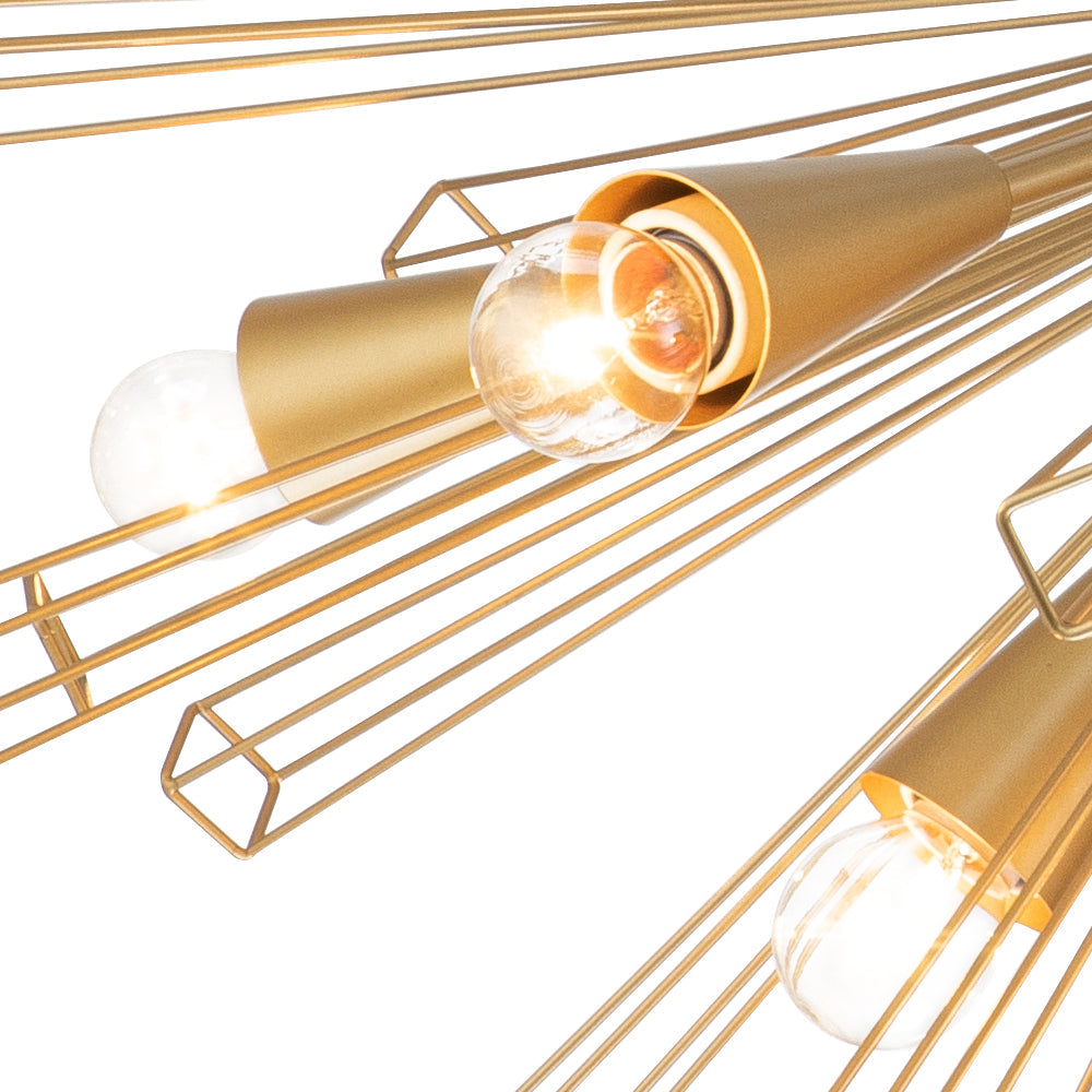 Waegnuli Geometric Sputnik Sunburst Metal Chandelier