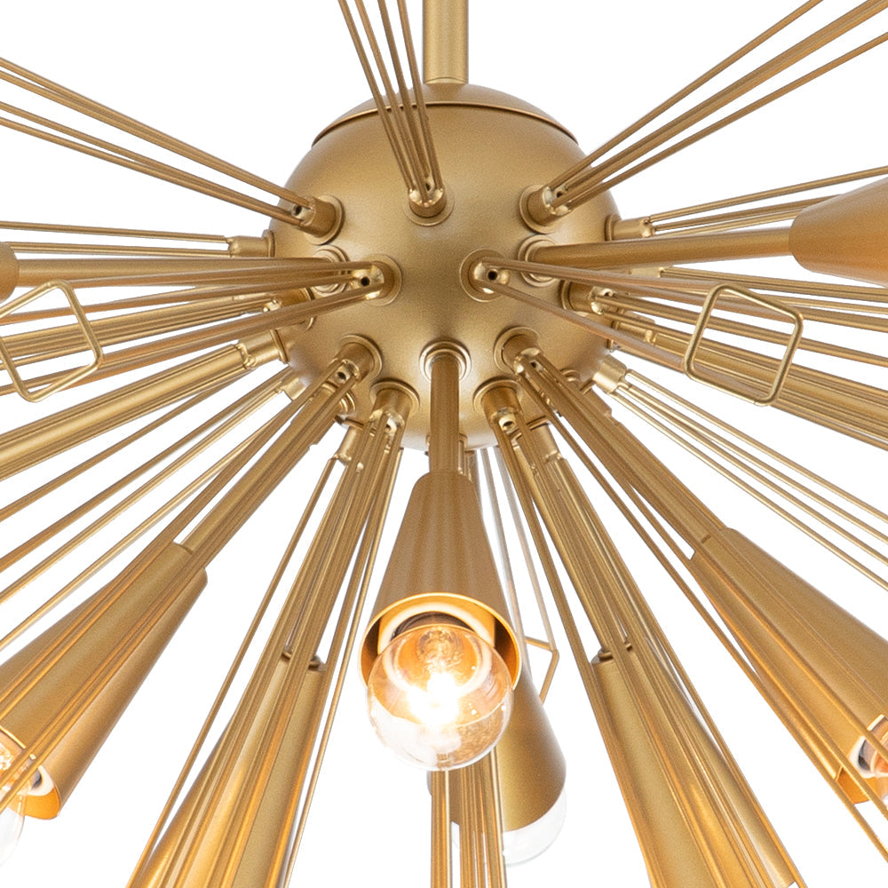 Waegnuli Geometric Sputnik Sunburst Metal Chandelier
