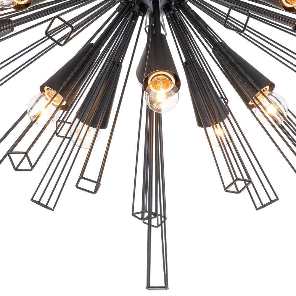 Waegnuli Geometric Sputnik Sunburst Metal Chandelier