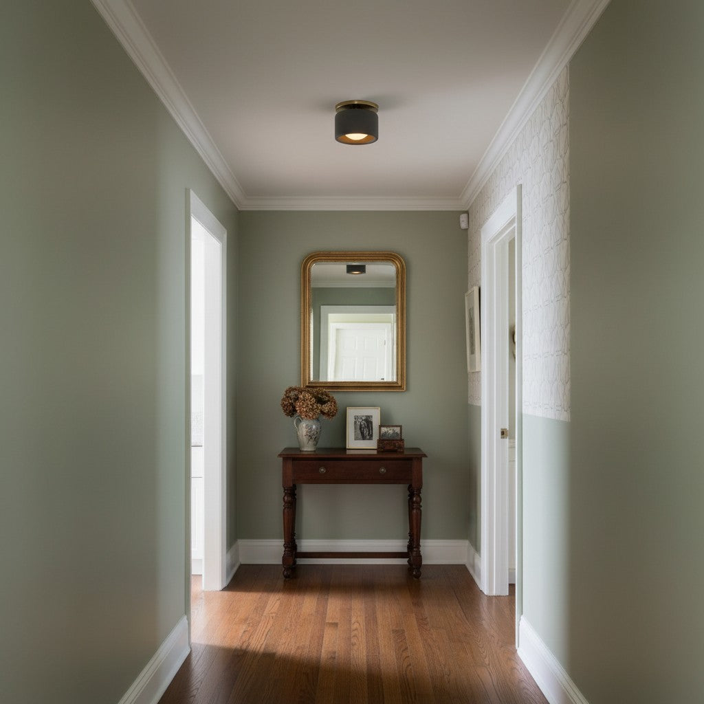 Kiln Porcelain Drum Ceiling Light