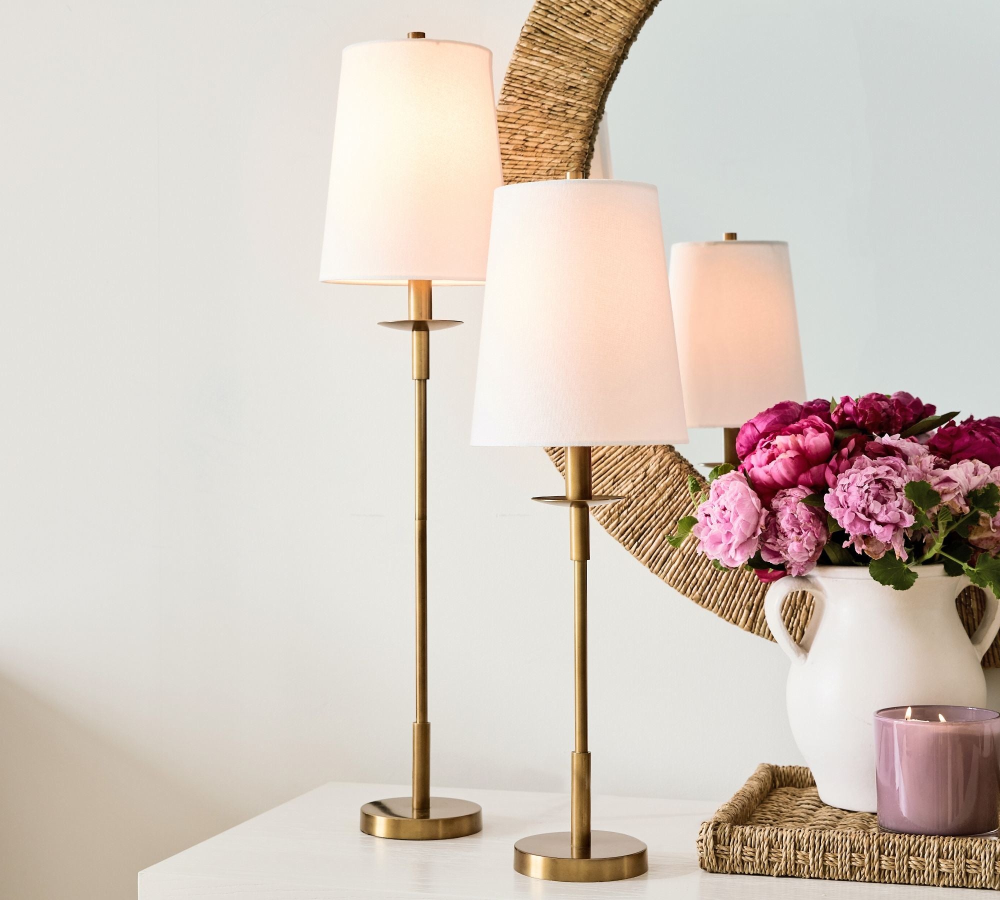 Lodge Modern Iron Linen Table Lamp  Bedroom