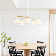 Cone Sculptural 5-Light Chandelier Dining