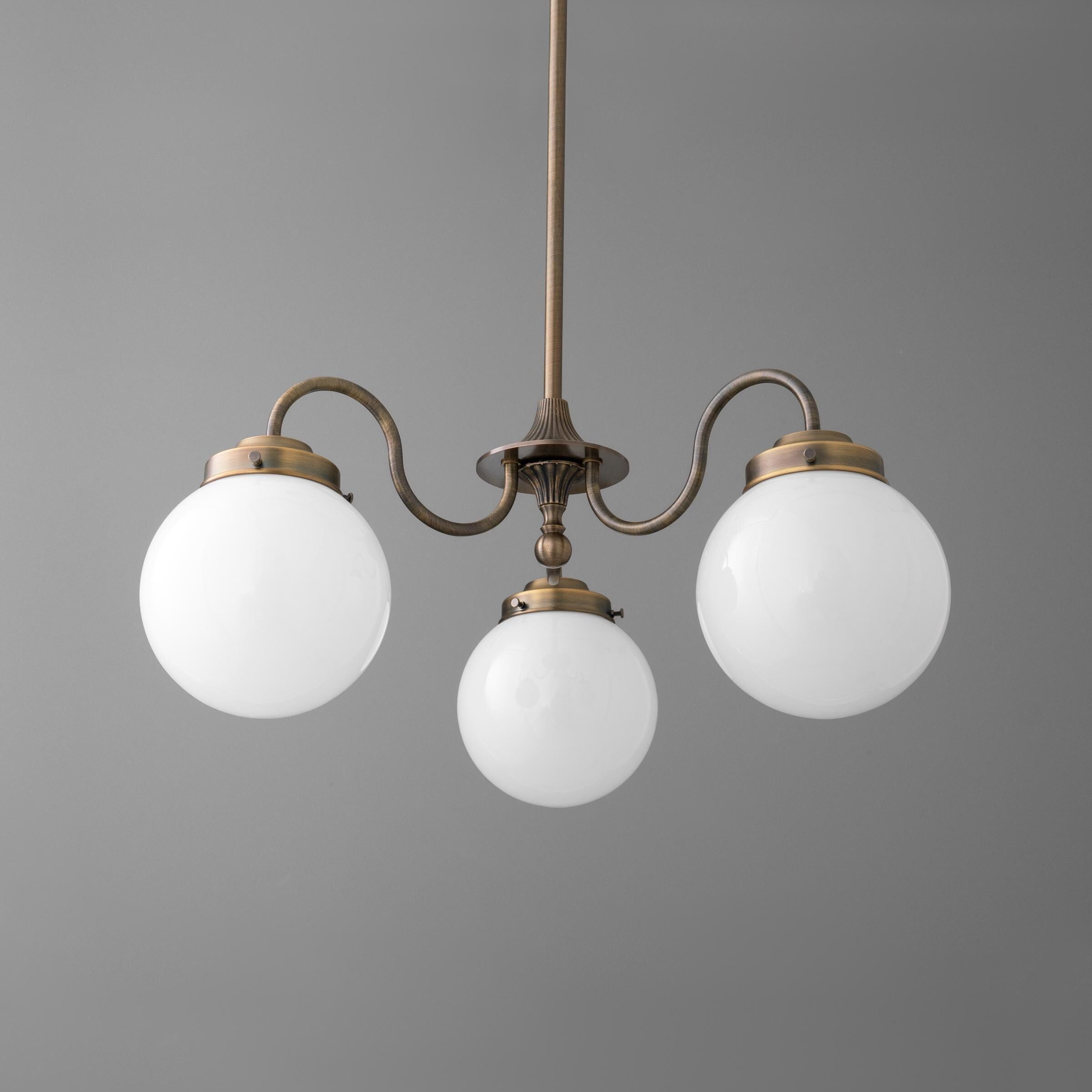 Pearl 3-Light Glass  Chandelier