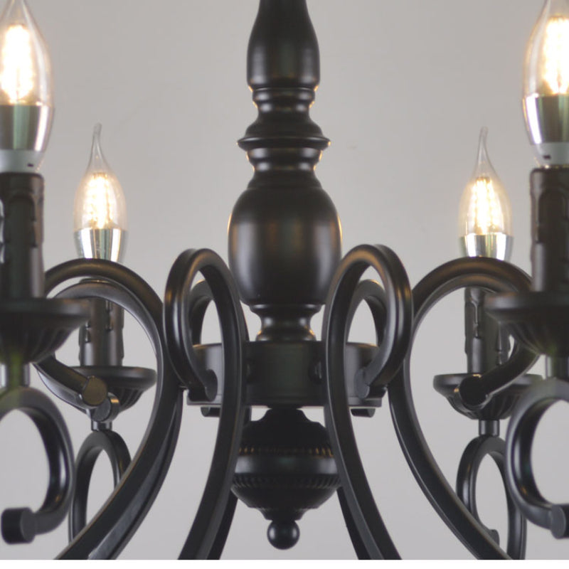 Silva Creative Retro Candle Chandelier Metal Bedroom - Letslighting