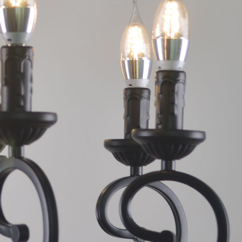 Silva Creative Retro Candle Chandelier Metal Bedroom - Letslighting