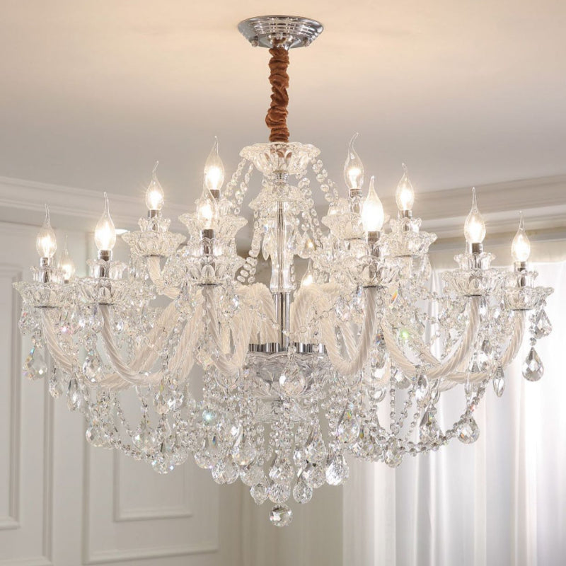 Silva French Crystal Metal Chandelier Living Room Dining Room - Letslighting