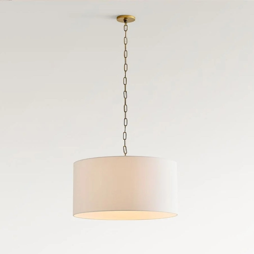 Rowan  Linen Drum Pendant Light  For Kitchen