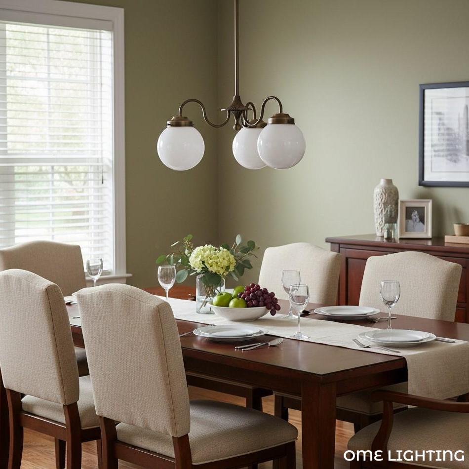 Pearl 3-Light Glass  Chandelier