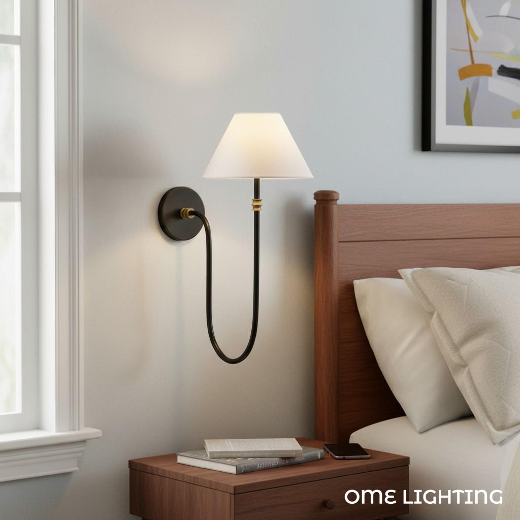 Verge Fabric 1 Head Wall Light