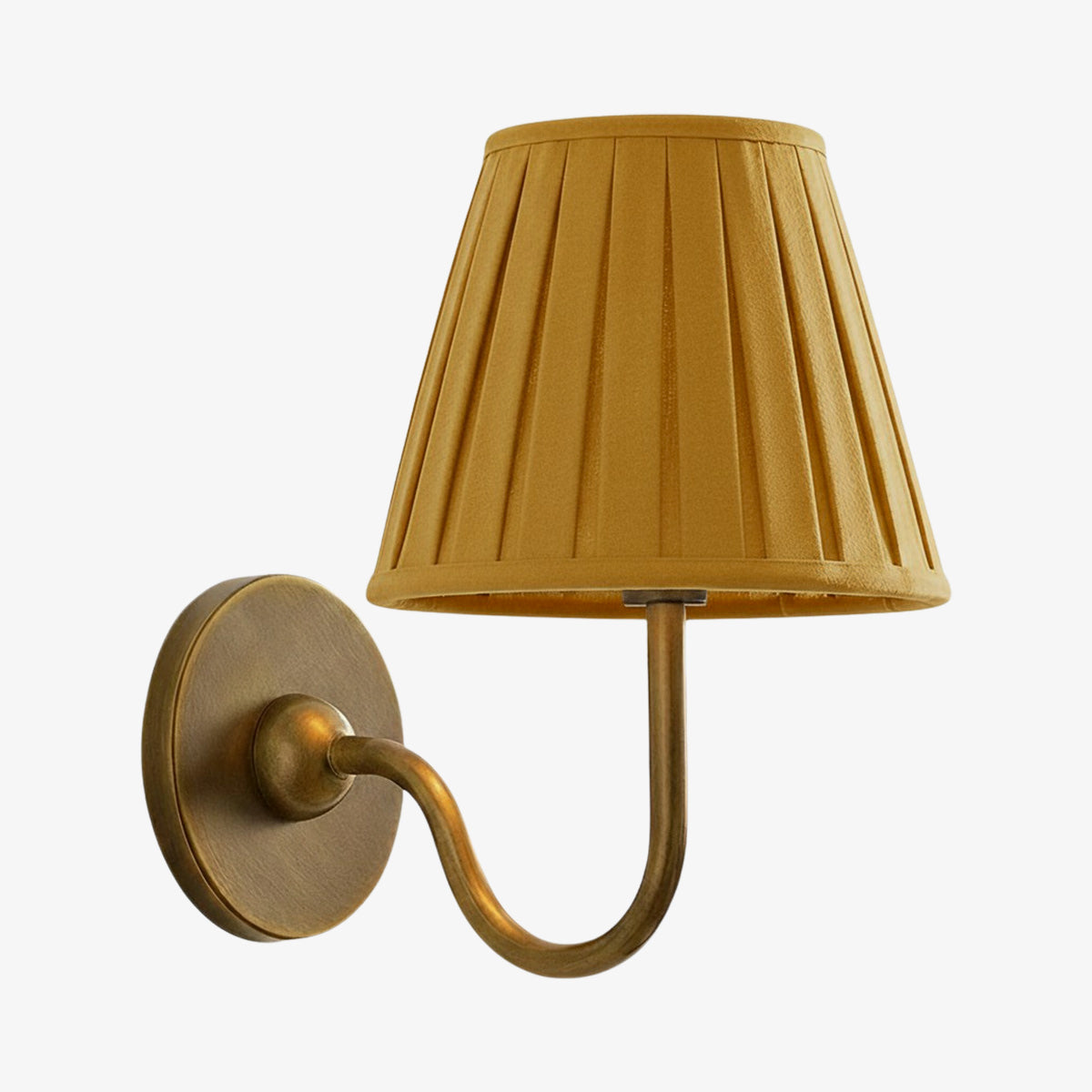 Grace Brass Linen Wall Lamp