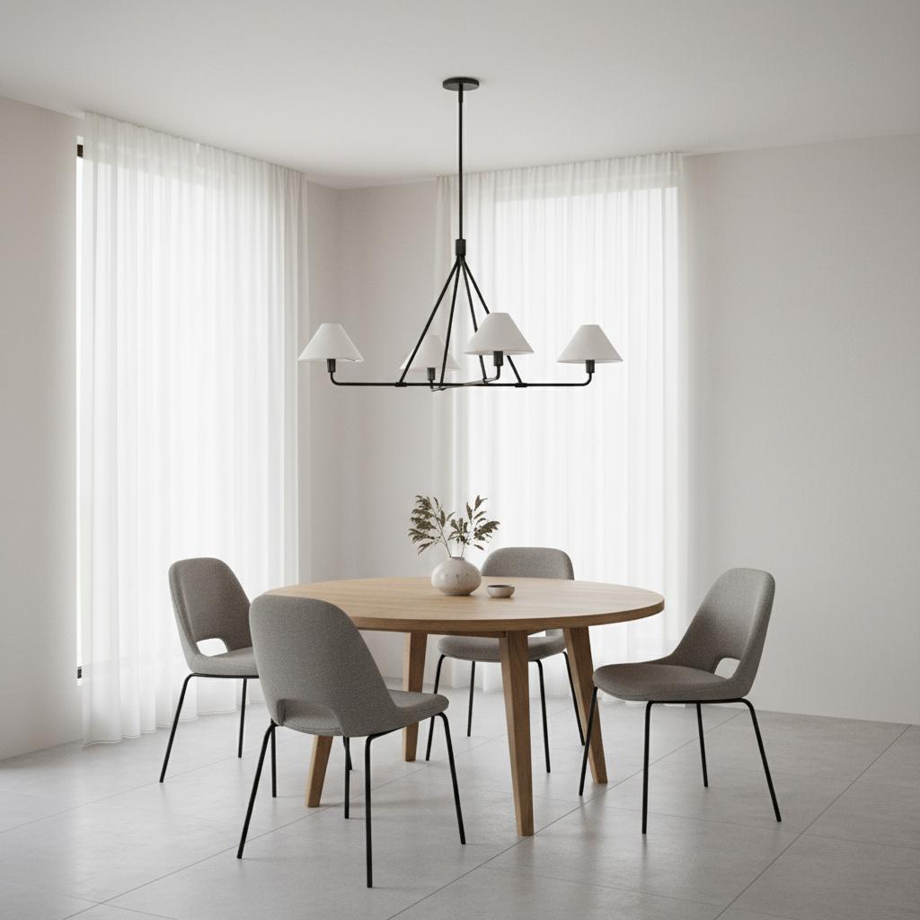 Vector Brass Fabric Chandelier