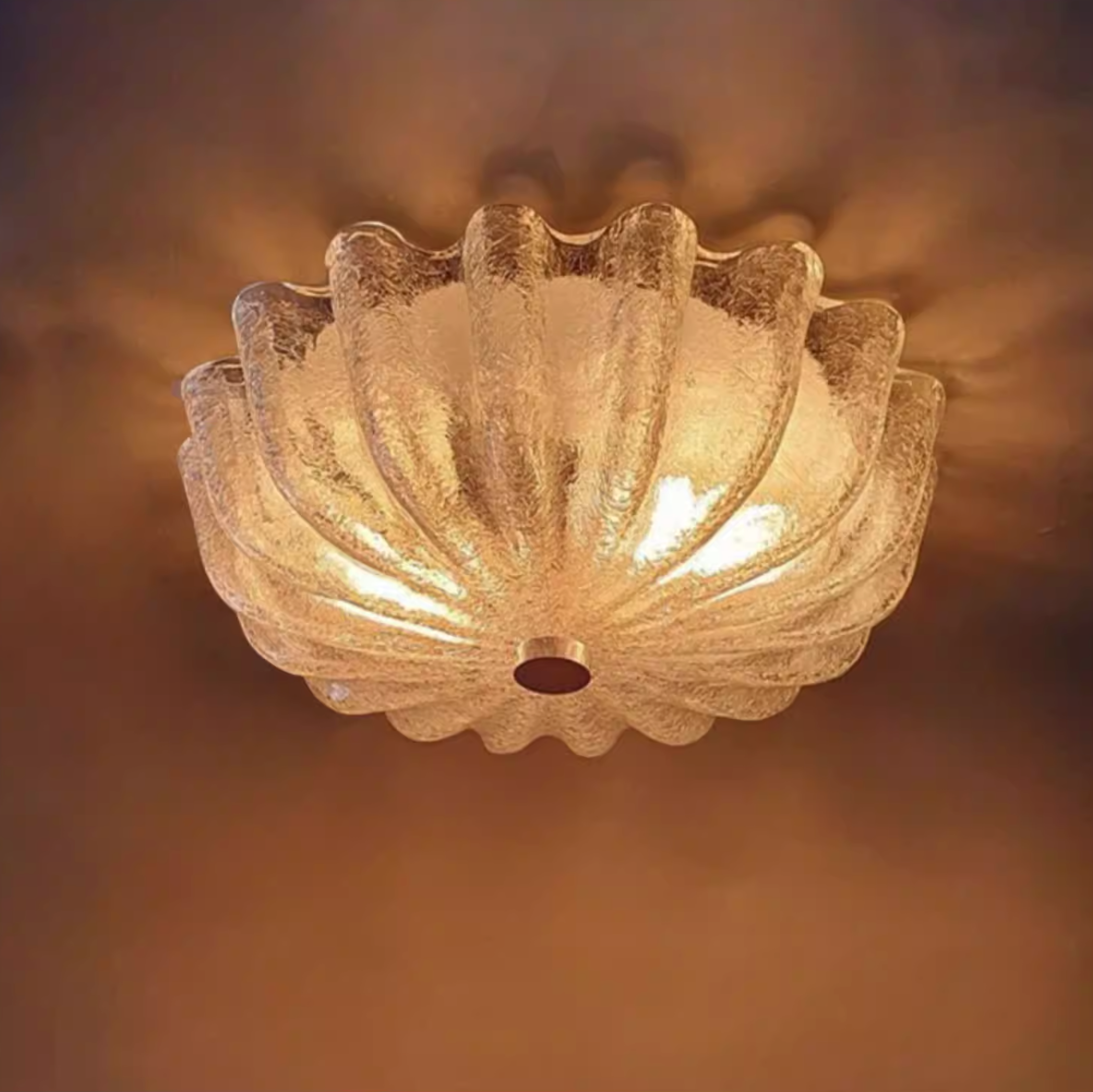 Norduli Modern Flower Glass Semi Flush Ceiling Light