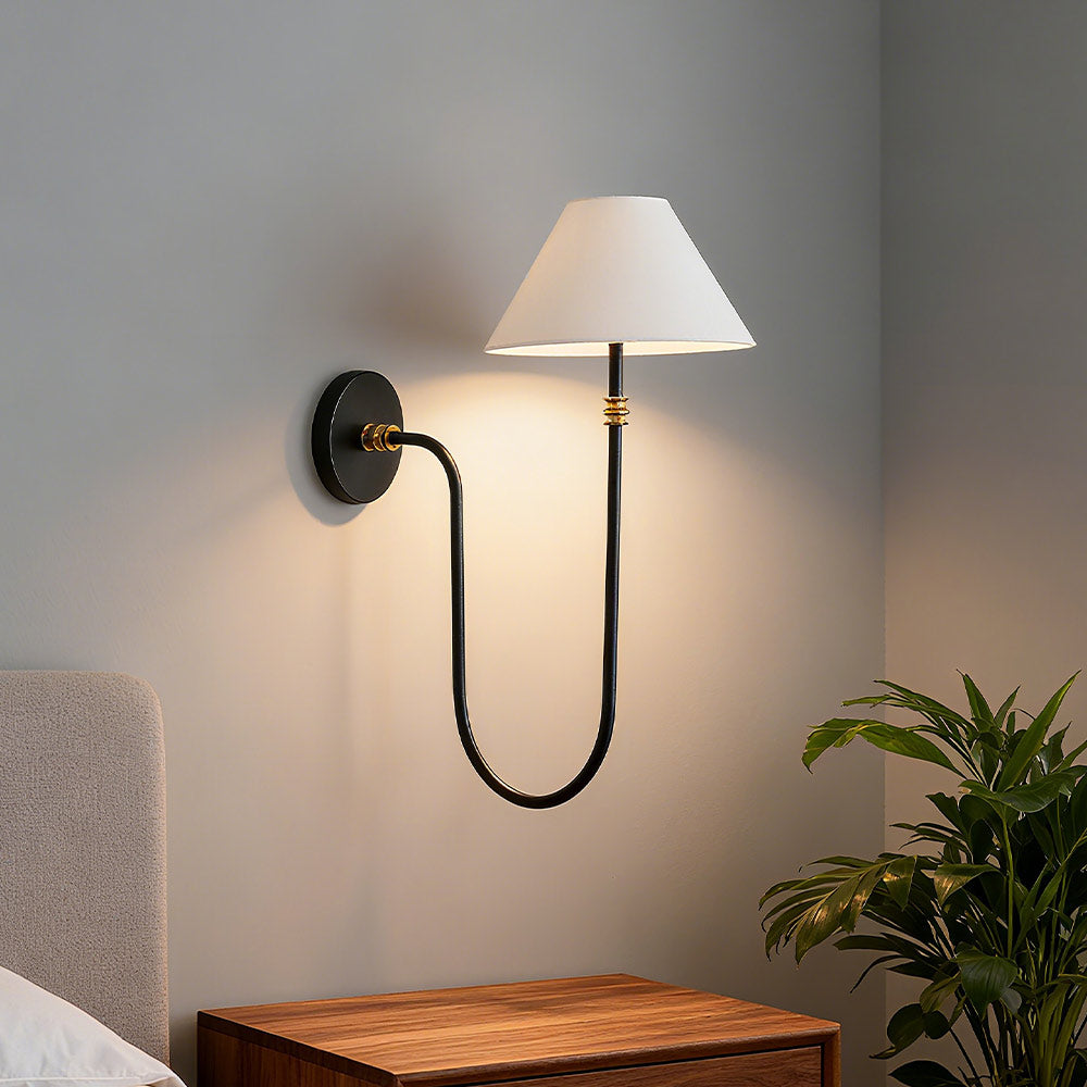 Verge Fabric 1 Head Wall Light