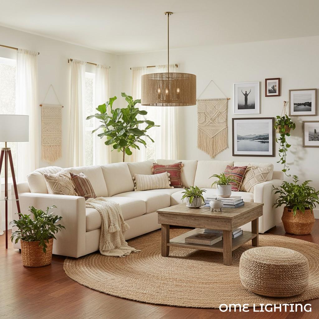Rowan Drum Brass Pendant Light